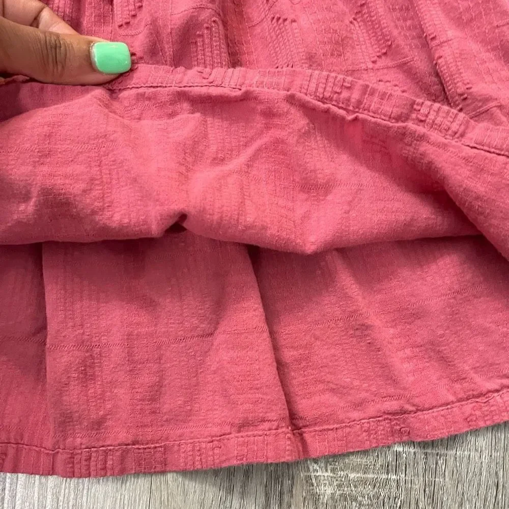 Genuine Kids From OshKosh Toddler Girl’s Pink Long Sleeve Ruffle Keyhole Top 5T